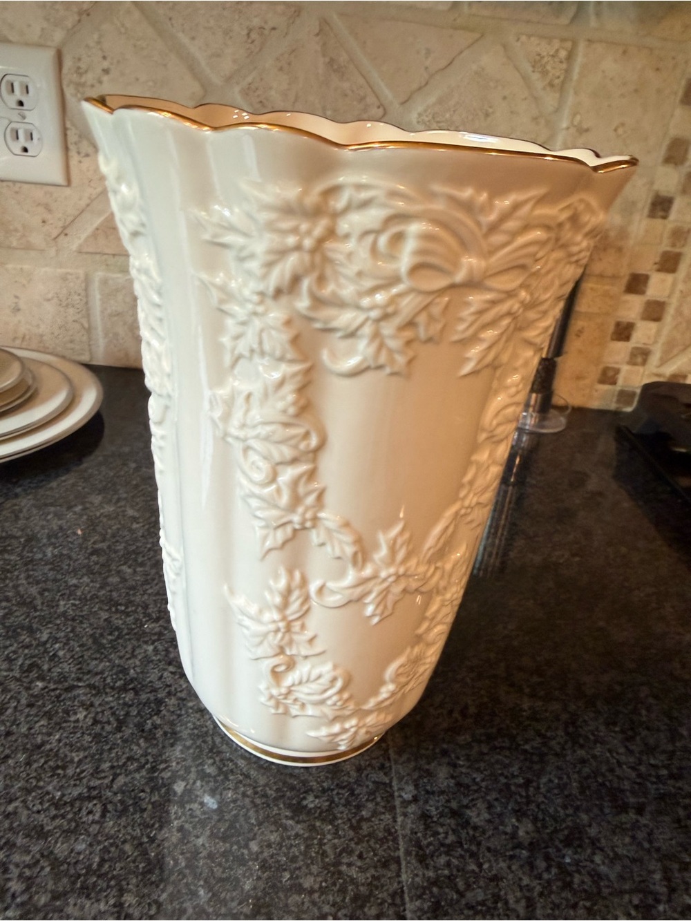 Lenox China Holiday Hostess Large Vase